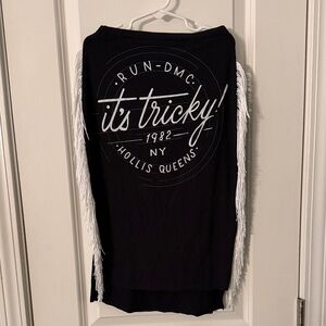 Strapless Black Kids Dress with Fringe